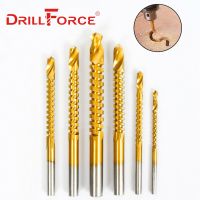 Drillforce 3/4/5/6 / 6.5 / 8mm เลื่อยเจาะ Bits Set HSS Composite Screw Tap Carpenter งานไม้พลาสติกรูโลหะเซาะร่องเครื่องมือ