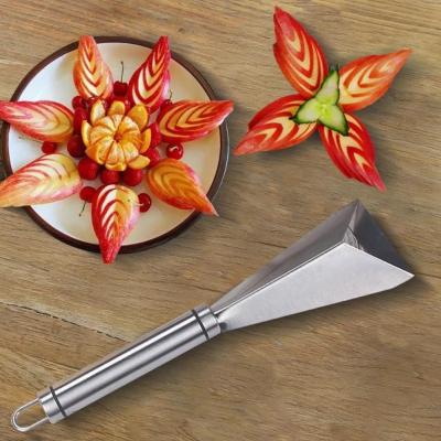 เครื่องปอกมีดหั่นผักสแตนเลสใบมีดแกะสลักทรงสามเหลี่ยมกันฝุ่นสำหรับใช้ในบ้านห้องครัวสำหรับทำอาหาร