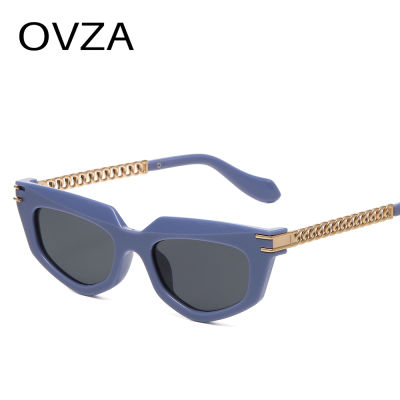 OVZA แว่นตาชายป้องกันรังสียูวี2023ดีไซน์แบรนด์แว่นตาสำหรับผู้หญิง S1254แว่นกันแดดผู้หญิงใหม่