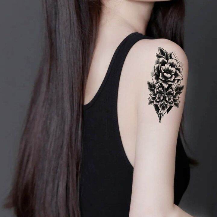 yf-black-rose-temporary-tattoo-sticker-flower-feather-elephant-body-clavicle-ankle-legs-arm-art-fake-tatto-party-bikini-tatoos