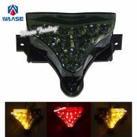 waase For Yamaha YZF R1 2009 2010 2011 2012 2013 2014 Chrome Tail Light Brake Turn Signals Integrated LED Light