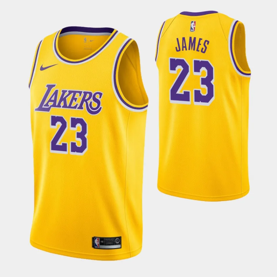 Los 【High Lakers New Jersey Original Men's Heat-pressed Angeles