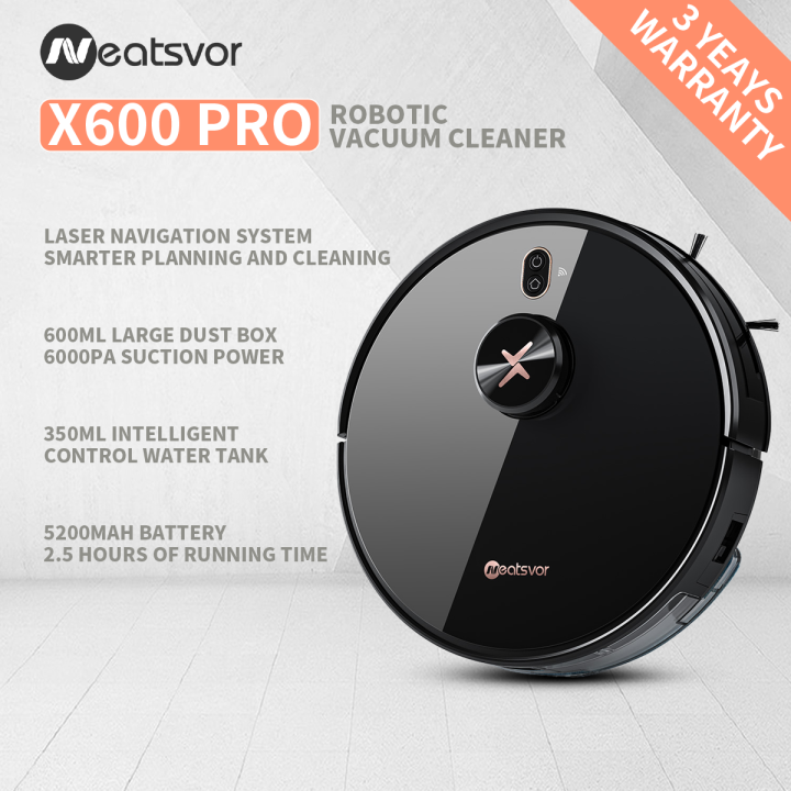 NEATSVOR X600 Pro Multifunctional Robotic Vacuum Cleaner 6000PA ...