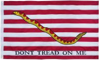 ธงผลิตในอเมริกา Flagolden Dont Tread On Me Gadsden 1st Navy Jack American Flags 2x3 Feet Made in USA - Double Sided Embroidery Red Snake US Flag Outdoor Banner - Heavy Duty Polyester with 2 Brass Grommets คุณภาพดีเยี่ยม