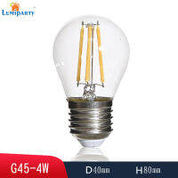 LumiParty G45 E27 2700K หลอดไฟ LED 220V Warm White โคมไฟ Retro โคมไฟระย้าตกแต่งหลอดไฟ Color【Ready สหรัฐอเมริกา Stock 】