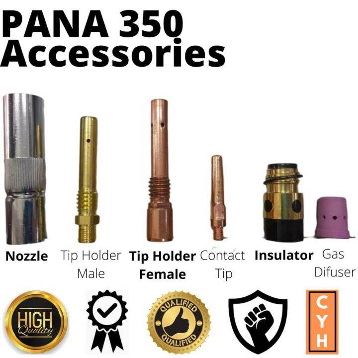MIG PANA 350 Spare Part /Gas nozzle/Tip Holder /Contact Tip/Insulator