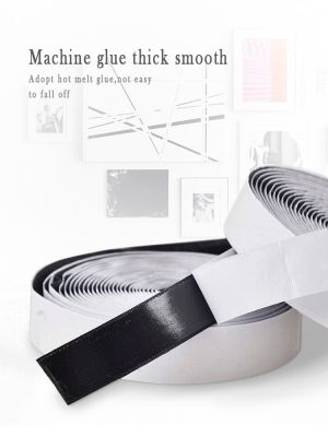 สีขาวสีดำ Velcros กาวแข็งแรงตะขอและห่วงเทปไนลอนสติกเกอร์กาวกว้าง20มม.,ผู้ผลิตโดยตรงขาย