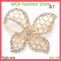 WQP Fashion Store เครื่องประดับวินเทจเข็มกลัดหงส์ฉลุลายดอกไม้ผีเสื้อช่อดอกไม้หัวเข็มขัดผ้าพันคอเข้ากับทุกชุดใบไม้สำหรับเครื่องประดับเสื้อผ้าผู้หญิง