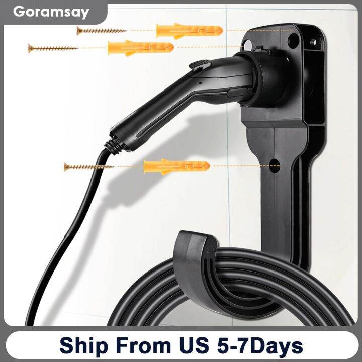 goramsay-wall-ev-charger-cable-holder-gun-head-socket-for-type1-evse-j1772-connector-plug-charging-electric-car-cable-organizer