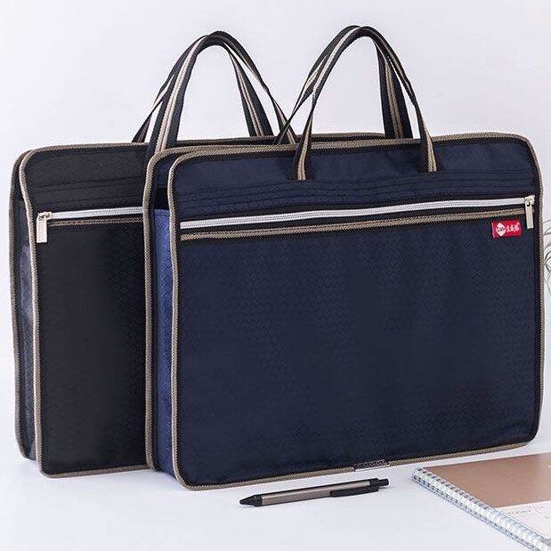 Large Capacity Briefcase Folder Tote Bag Storage Handbag Waterproof