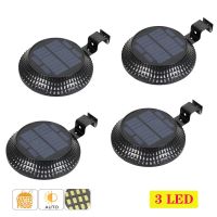 LED Light Sensor Solar Wall Lamps Solar Power Gutter Garden Outdoor Lighting Fence Security Wall Yard Lights Decoration Fixture LED Strip Lighting