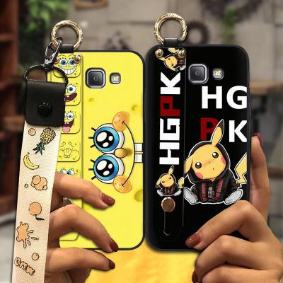 New Arrival Lanyard Phone Case For Samsung Galaxy A8/SM-A800F Cartoon Wrist Strap Durable Wristband TPU Cover Soft Case