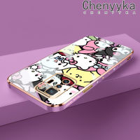 เคส Chenyyka สำหรับ Xiaomi MI POCO X3 GT เคสลายการ์ตูน Hello Kitty ใหม่บางหรูหราเคสโทรศัพท์ชุบคลุมทั้งหมดป้องกันเลนส์กล้องเคสมือถือซิลิโคนนิ่มเคสกันกระแทก