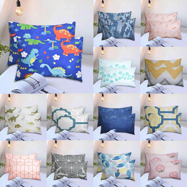 YoshNShobs Printed Elegant Design Pillow Case Cover 2pcs/set 60x71cm