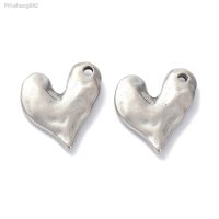 Pandahall 5Pcs Heart Shape Stainless Steel Pendants For Handmade Necklace Bracelet Earring Jewelry Making Gift