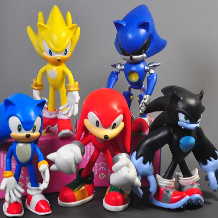 Super Sonic Sonic the hedgehog Toy Decoration Doll Doll Garage Kit Cake ...