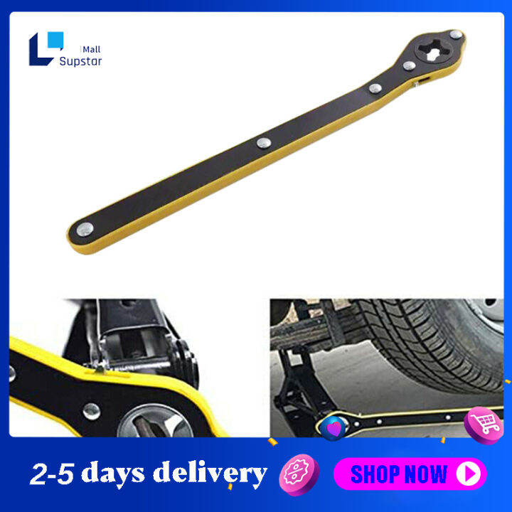 Car Laborsaving Wrench Jack Lifting Joystick Tools 360 Degree Rotation Scissor Jack Lift Handle