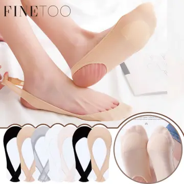 FINETOO 1pair Ladies Invisible Boat Socks Heel with Non-slip Spring and  Summer Ultra-thin Socks Shallow Mouth Low To Help Women