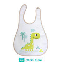 Lieto ผ้ากันเปื้อนเด็กทรงทรงเอี๊ยม ผ้า Cotton แบบกันน้ำ ลาย Baby Dinosaur