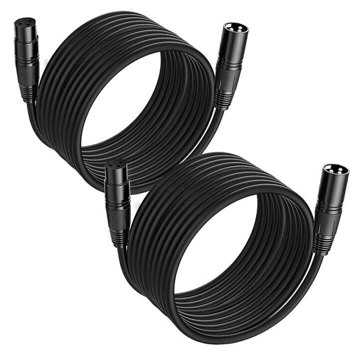 2 Pack XLR Microphone Cable 25Ft,XLR Male to XLR Female Balanced Mic