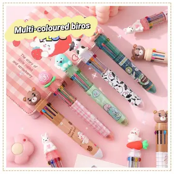 10 Colors Cute Cartoon rabbit Ballpoint Pen School Office Supply Stationery  Papelaria Escolar Multicolored Pens Colorful Refill