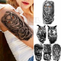 hot！【DT】✣  Temporary Tattoos Men Fake Wolf Tiger Sticker Forearm Tatoos