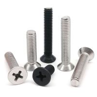 50x M1.2 M1.4 M1.6 M2 M2.5 M3 M3.5 M4 Mini Micro Kecil Hitam 304 Stainless Steel Cross Phillips Countersunk Datar Kepala Baut Sekrup