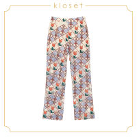 Kloset Embroidered Trousers (AW18-P006) เสื้อผ้าแฟชั่น เสื้อผ้าผู้หญิง กางเกงแฟชั่น กางเกงขายาว กางเกงผ้าปัก