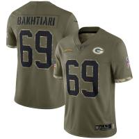 2022 NFL Green Bay Packers Jersey Bakhtiari Salute To Service Football Tshirt Sports Tee Fans Edition Plus Size