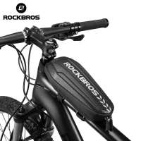 ROCKBROS เปลือกแข็งด้านหน้ากรอบสกูตเตอร์แขวนกระเป๋ากันน้ำ MTB จักรยานถนนพับกระเป๋ามัลติฟังก์ชั่รถจักรยานไฟฟ้ากระเป๋า