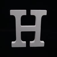 ตัวอักษรไม้ภาษาอังกฤษ ตัว H สีขาว ( แพ็ค 2 ชุด)