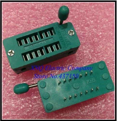 20pcs-lot-ic-test-universal-zif-socket-14pin-14-pin-dip-2-54mm-ic-socket-pitch