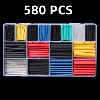 580 PCS Color Boxed 2:1 Times Shrink Heat Shrink Sleeve Tubes Set Thermoresistant Tube Wire Insulated Polyolefin DIY Kit Cable Management