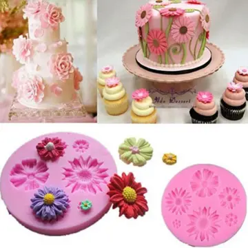 3D Flower Silicone Molds Fondant Craft Cake Candy Chocolate Sugarcraft Ice  Pastry Baking Tool Mould