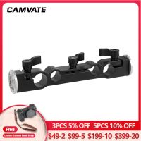 CAMVATE Camera 15Mm &amp; 19Mm Dual-Port Rod Clamp With Double Ended Standard M6 ARRI Rosette Mount For DSLR Camera Support