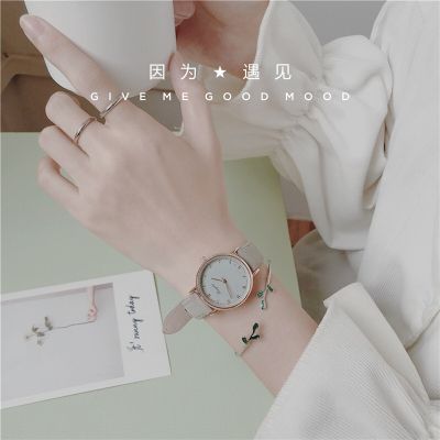 【Hot Sale】 female ins style simple temperament middle school students retro Xiaoqing new fashion all-match Korean version waterproof dial