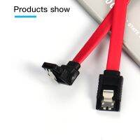 สาย SATA 3 III 3.0 Data Cable 6Gbps หัว ตรง-งอ 90 องศา  For HDD , SSD , CD-RW, DVDs with Angle and Lead Clip 45cm