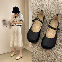 Elegant Girl Womens Flat Shoes Solid Color Mary Jane Shoes with Soft Sole