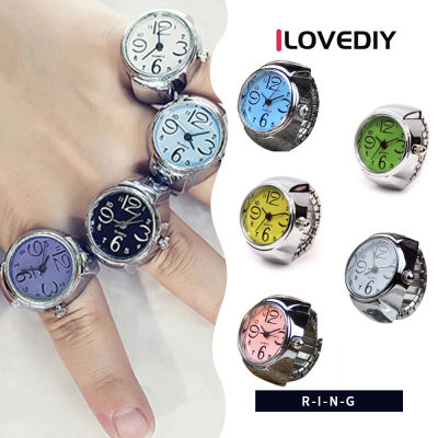 ILOVEDIY นาฬิกาควอตซ์ยืดได้สำหรับผู้ชาย,ของขวัญแหวนเครื่องประดับแฟชั่นผู้หญิง