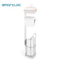 smartloc Stainless Steel Stand Toilet Paper Roll Holder Kitchen Tissue Rack Bath Storage Organizer Home Towel Shelf WC Bathroom