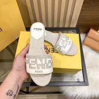 fen/diˉ Summer wear slippers women 2023 new flat bottom fashion slippers splicing classic all-match low-heeled sandals