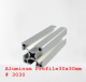 Aluminum Profile (อลูมิเนียมโปรไฟล์) Aluminum Frameอลูมิเนียมเฟรมคุณภาพสูง ประยุกต์ใช้งานได้หลากหลาย ขนาดหน้าตัด30x30mm. # 3030 ความยาว1000-12000mm.