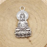 WYSIWYG 4pcs 34x18mm Double Sided Goddess Of Mercy Charms For Jewelry Making Antique Silver Plated Antique Bronze Color