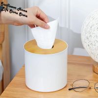 Creative Tissue Box Paper Holder Living Room Household Pumping Paper Storage Napkin Box Storage Round Button Roll Paper Box Tissue Holders