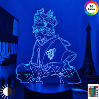 3d Led Lamp Anime Black Clover Asta for Bedroom Decor Nightlight Birthday Gift Room Table Lamp Acrylic Led Night Light Manga