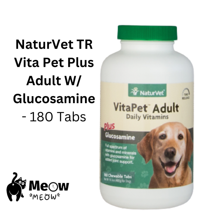 NaturVet TR Vita Pet Plus Adult W/Glucosamine For Dog (180 Chewable