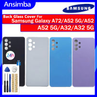 Ansimba ฝาครอบหลังสำหรับ Samsung Galaxy A72/A52/A52 5G/A32/A32 5G ฝาครอบหลังพร้อม Samsung Galaxy สติกเกอร์กาวสำหรับ A72 A52 A52 5G A32 A32 5G 5G 5G ฝาหลังที่เปลี่ยนฝาครอบสำหรับ A52 A72 Samsung Galaxy a52 5กรัม A32 A32 5กรัม5กรัม