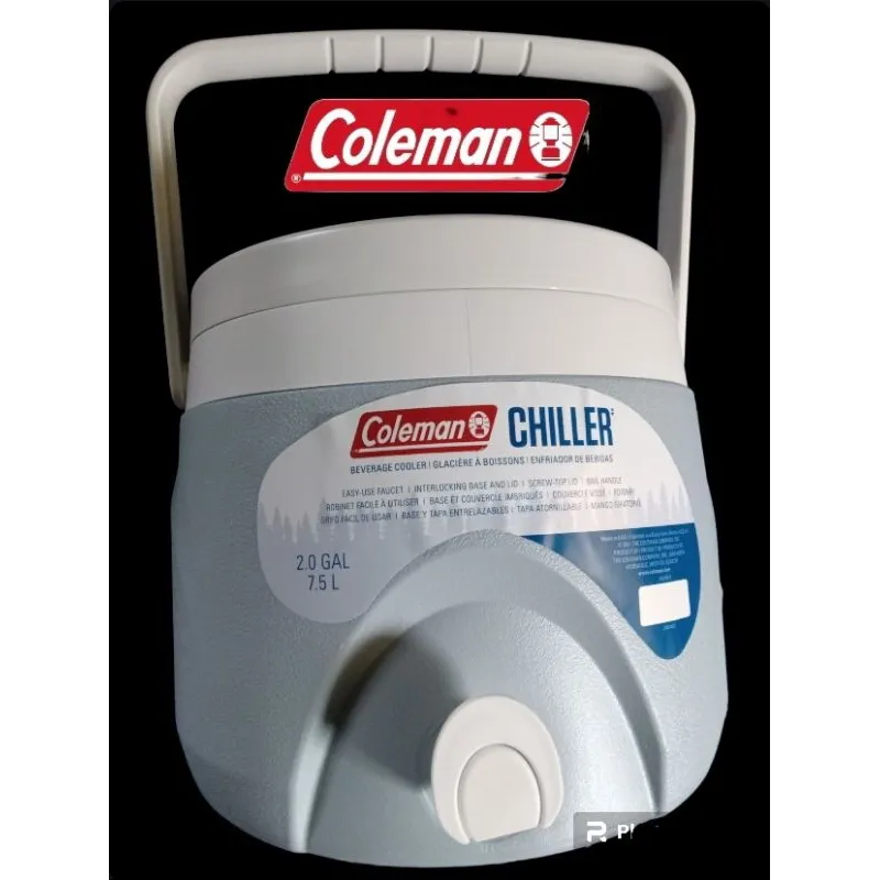 Coleman Chiller 2-Gallon Stacker Water Cooler Jug, Fog Blue