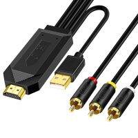 2023 จิงหัว av เลี้ยว hdmi กล่องรับสัญญาณ dvd เชื่อมต่อสัญญาณไฟฟ้า 3rca ดอกบัวสามสีสู่ HD AV ตัวแปลง