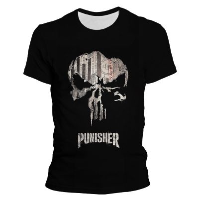 New Punisher Logo Streetwear Tshirt Men Hip Hop Funny T Shirts Mens T Shirts Fashion 2023 Boyfriend Gift 3D Print Casual T-shirt